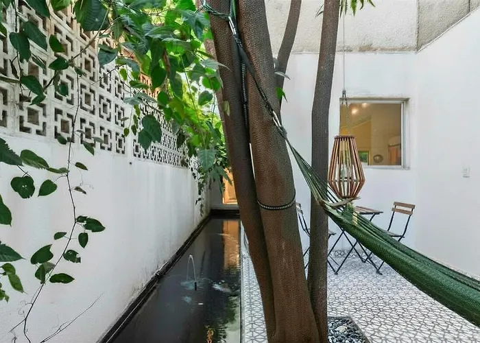 Private Oasis - Jacuzzi - Hammock - Water Feature Apartment Mexico City